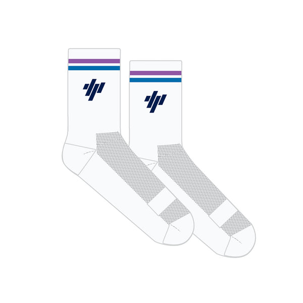 Nylon Crew Cycling Socks - White