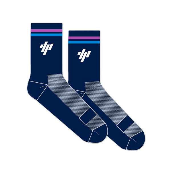 Nylon Crew Cycling Socks - Navy